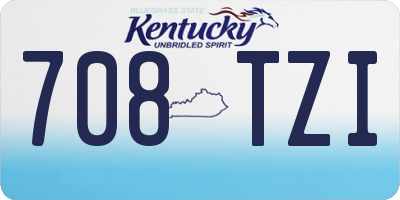 KY license plate 708TZI