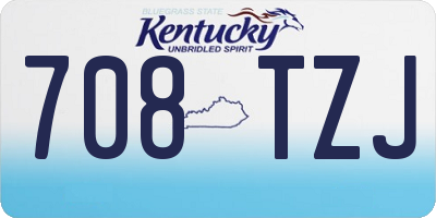 KY license plate 708TZJ