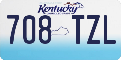 KY license plate 708TZL