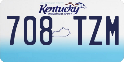 KY license plate 708TZM