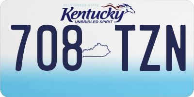 KY license plate 708TZN