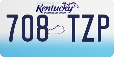 KY license plate 708TZP
