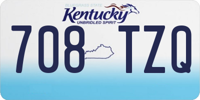 KY license plate 708TZQ