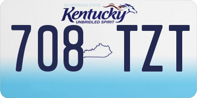 KY license plate 708TZT