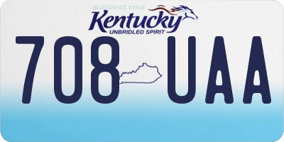 KY license plate 708UAA