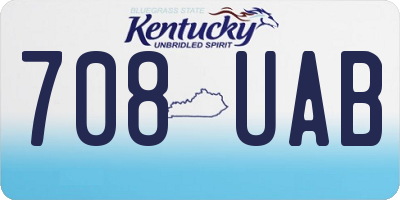KY license plate 708UAB