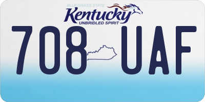 KY license plate 708UAF