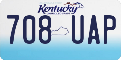 KY license plate 708UAP