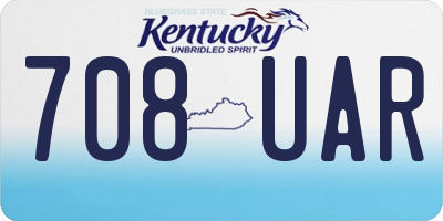 KY license plate 708UAR
