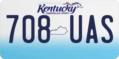 KY license plate 708UAS
