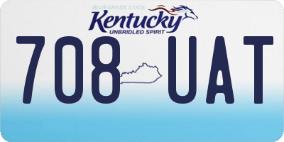 KY license plate 708UAT