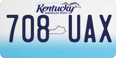 KY license plate 708UAX
