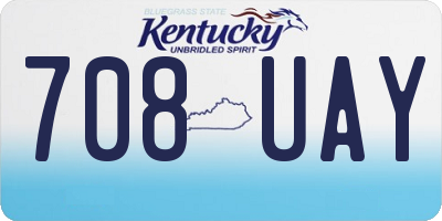 KY license plate 708UAY