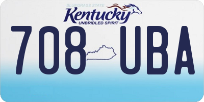 KY license plate 708UBA