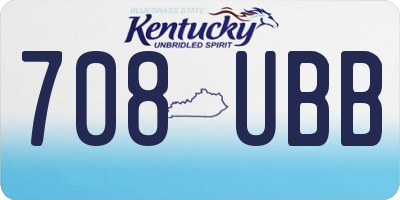 KY license plate 708UBB