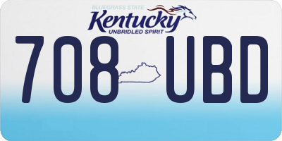 KY license plate 708UBD