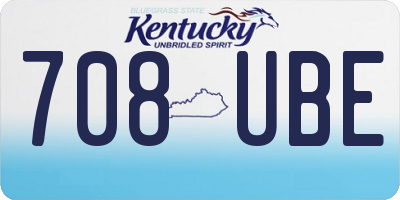 KY license plate 708UBE