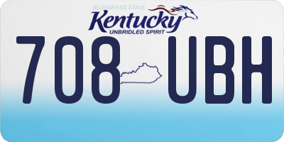 KY license plate 708UBH
