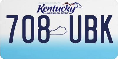 KY license plate 708UBK