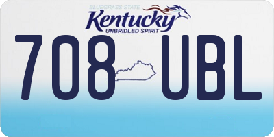 KY license plate 708UBL