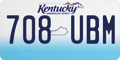 KY license plate 708UBM