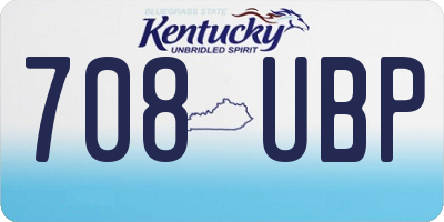 KY license plate 708UBP