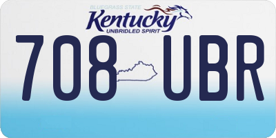 KY license plate 708UBR