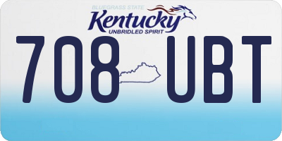 KY license plate 708UBT