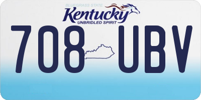 KY license plate 708UBV
