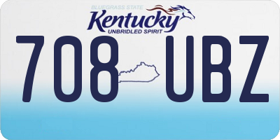 KY license plate 708UBZ