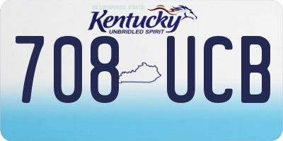 KY license plate 708UCB