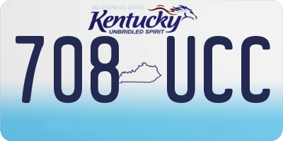 KY license plate 708UCC