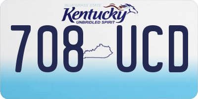 KY license plate 708UCD