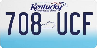 KY license plate 708UCF