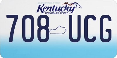KY license plate 708UCG
