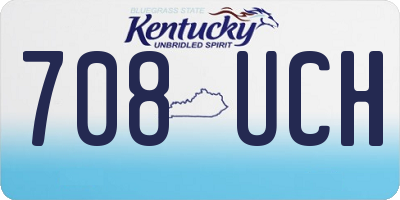 KY license plate 708UCH