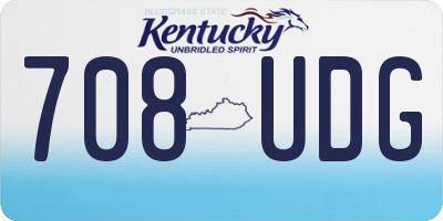 KY license plate 708UDG