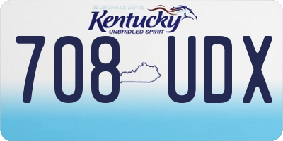 KY license plate 708UDX