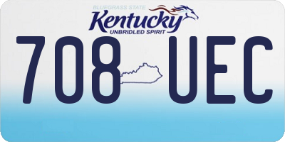KY license plate 708UEC