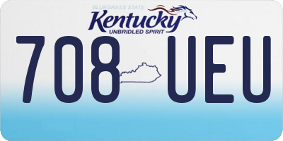 KY license plate 708UEU