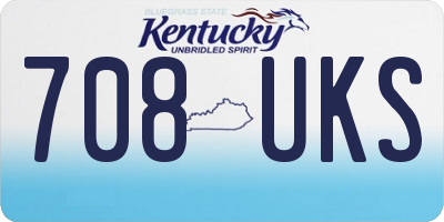 KY license plate 708UKS