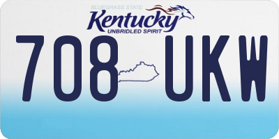 KY license plate 708UKW