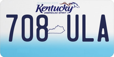 KY license plate 708ULA