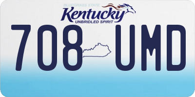 KY license plate 708UMD