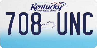 KY license plate 708UNC