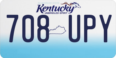 KY license plate 708UPY