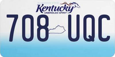 KY license plate 708UQC