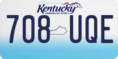 KY license plate 708UQE
