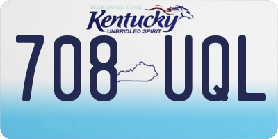 KY license plate 708UQL