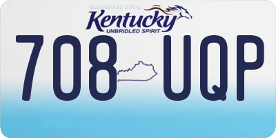 KY license plate 708UQP